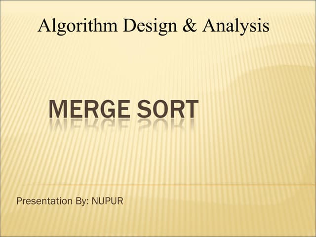 Merge sort | PPT