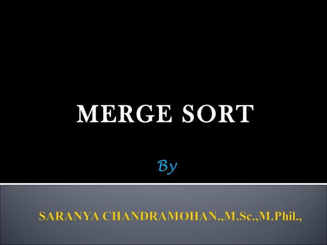 Merge sort