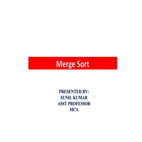 Mergesort | PPTX