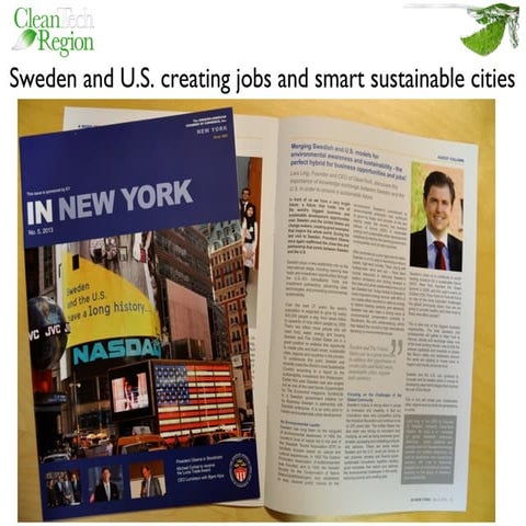 Merging Swedish and U.S. models for Job creation with CleanTech!