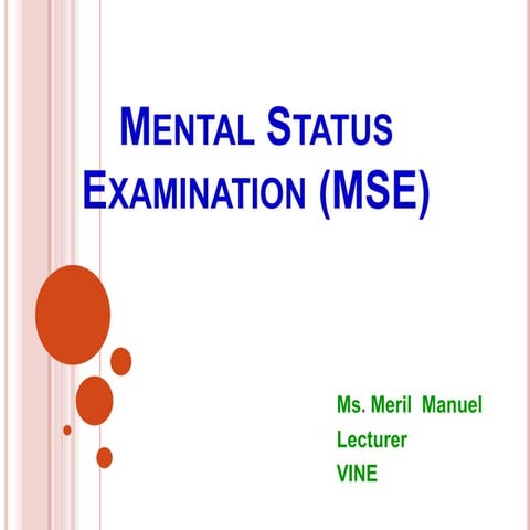 Mental State Examination