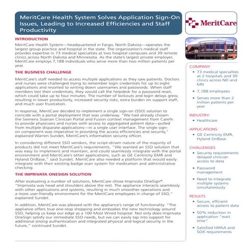 MeritCare Success Story