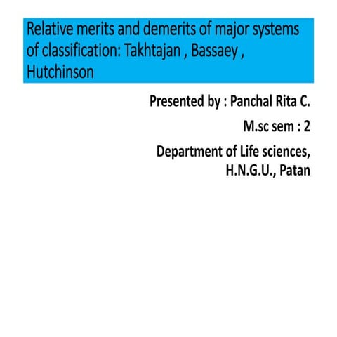 Merit d merit..hchinson ..takhtajan ..bassaey