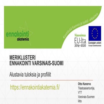 Meriklusterin ennakointi