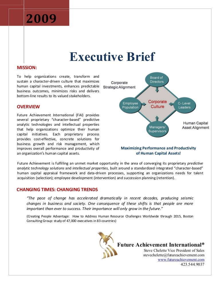 merit profile executive brief