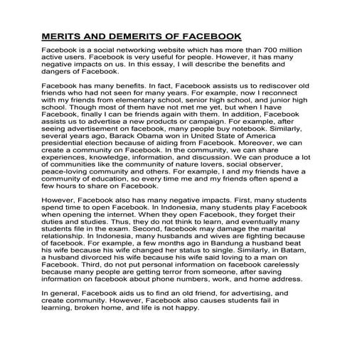 Merits and demerits of facebook.pdf
