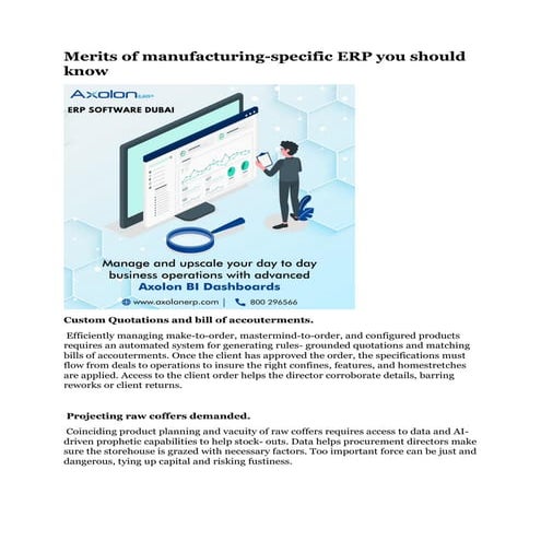 Quality Control and Compliance in Manufacturing with ERP | PPTX