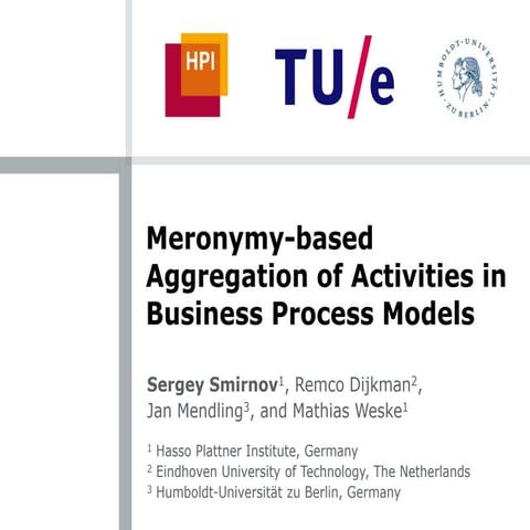 Meronymy-based Aggregation of Activities in Business Process Models