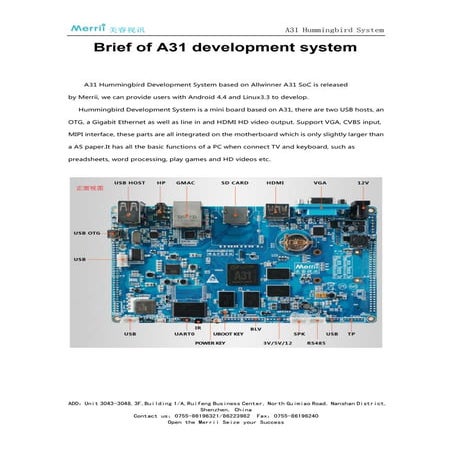 Breve Sistema de Desenvolvimento Merrii a31