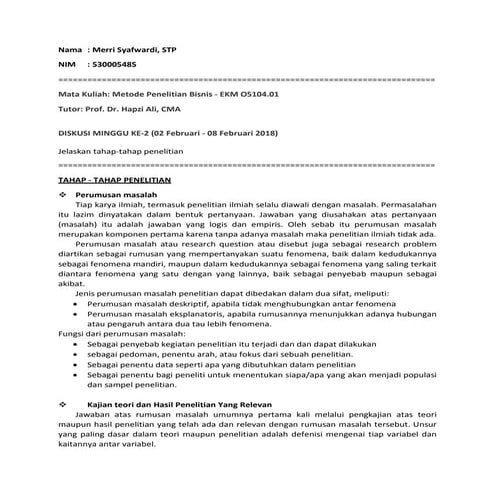 Merri syafwardi, hapzi ali, tahap tahap penelitian, ut- batam, 2018
