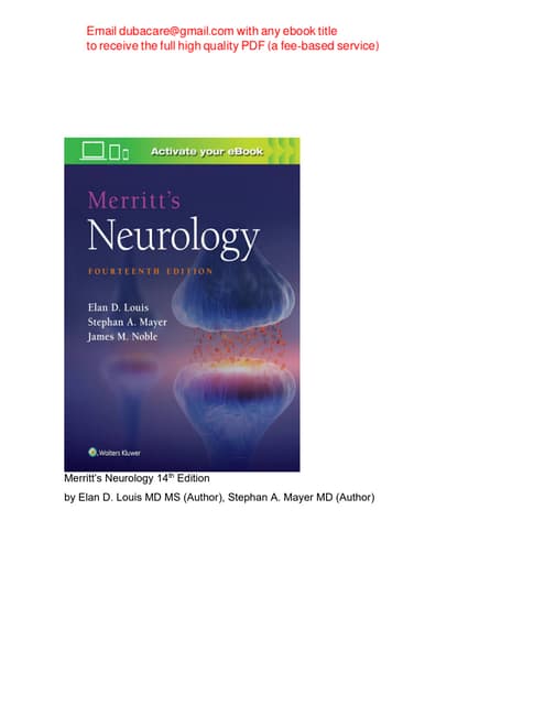 Merritt's Neurology 14th Edition Elan Louis, Stephan Mayer | PDF