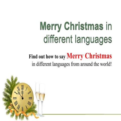 How to Say "Merry Christmas" in Different Languages
