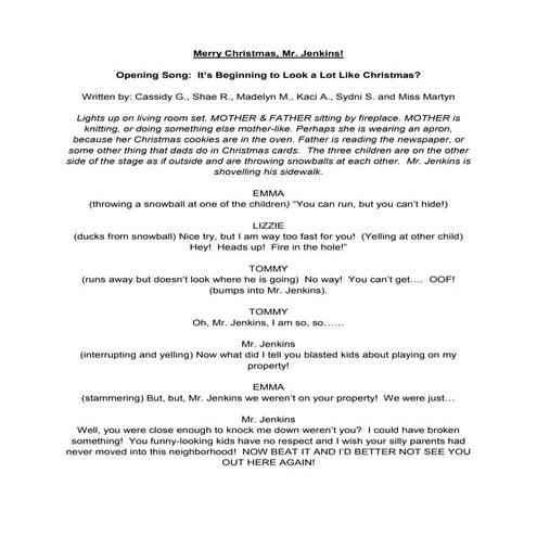 Merry christmas, mr. jenkins