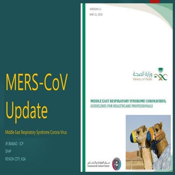 MERS CoV Update - 2019