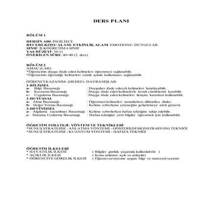 Mert yazici ders plani
