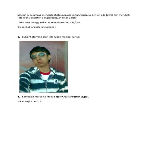 Merubah photo menjadi kartun