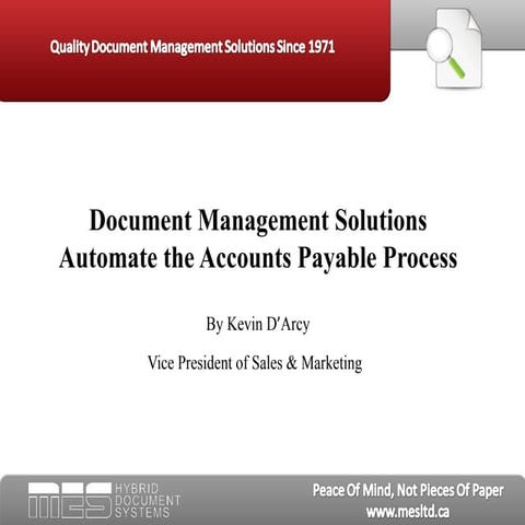 Document Management Solutions Automate the Accounts Payable Process