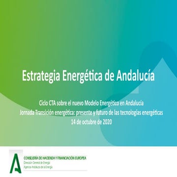 Estrategia Energética de Andalucía  | Jornada “Transición energética: present...