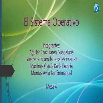 El Sistema Operativo ~Unidad I~