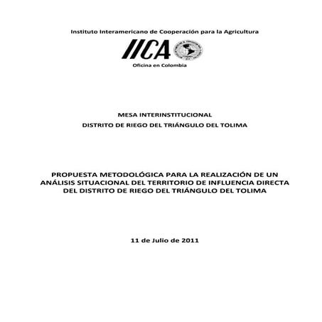 Mesa institucional drtt (propuesta de análisis situacional)