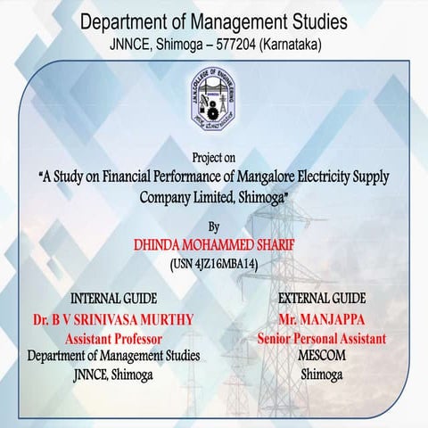 Mangalore Electricity Supply Company Limited | PPTX