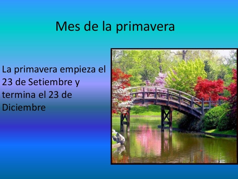 Mes de la primavera Mes de la primavera