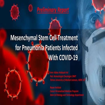 Mesenchymal Stem Cell & COVID19