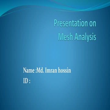 Mesh analysis