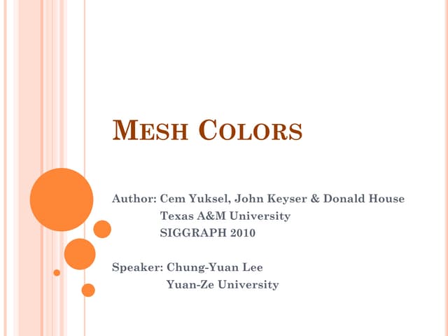 Mesh colors