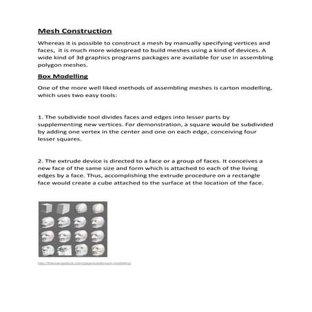 Mesh construction task 4 3 d the basics