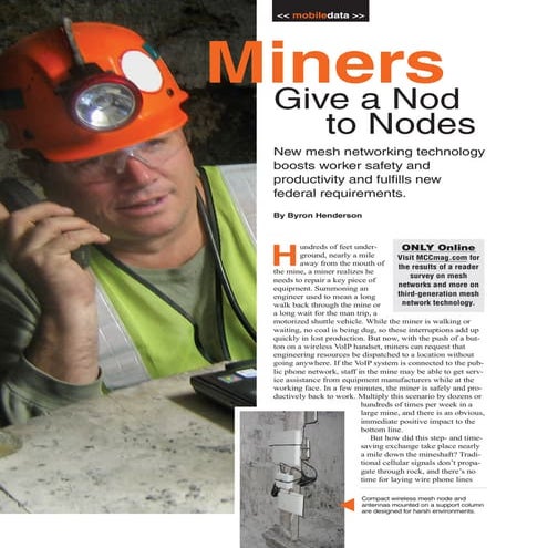 Mesh Networks in Underground Mining [MeshDynamics]