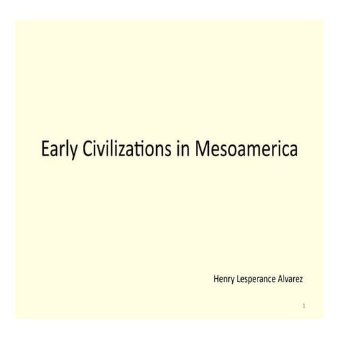 Mesoamerica Olmecs & Teotihuacanos 