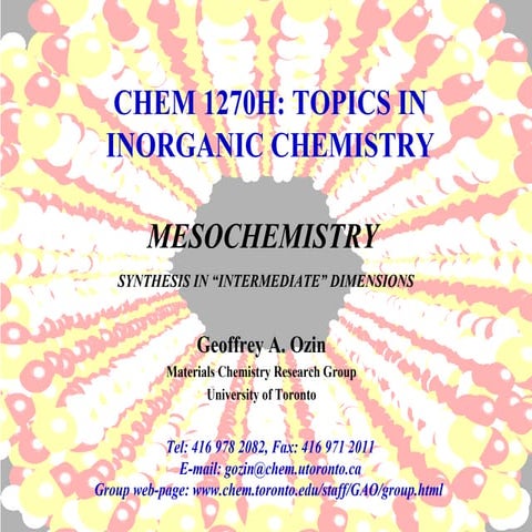 Mesochemistry lecture 1