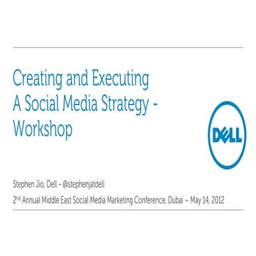 Create and execute a Social Strategy - Workshop