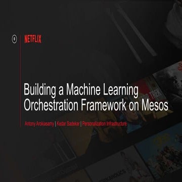 Meson: Building a Machine Learning Orchestration Framework on Mesos
