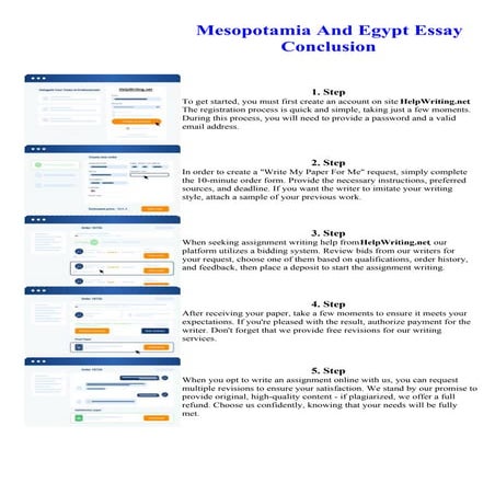 Mesopotamia And Egypt Essay Conclusion. Online assignment writing service.