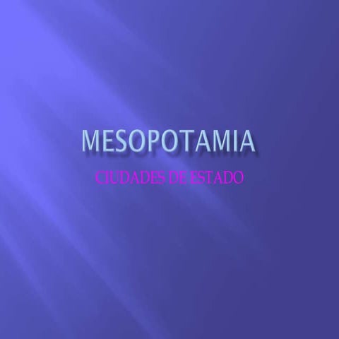 Mesopotamia ciudades de estado