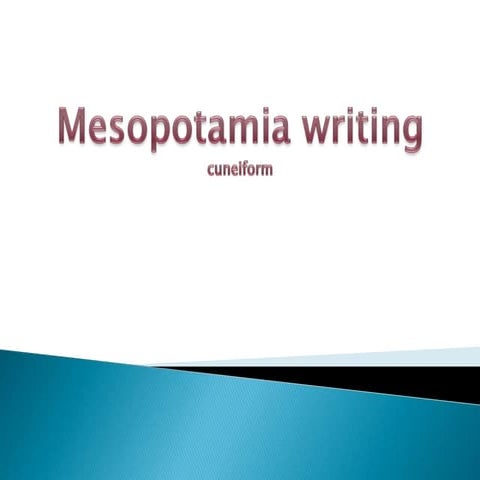 Mesopotamin writing final draft