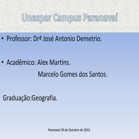 Mesorregião Centro Ocidental Paranaense PPT