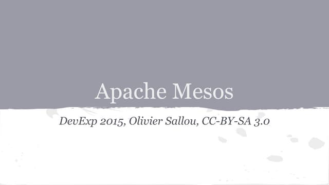 Mesos introduction