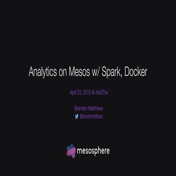 Mesos meetup @ add this