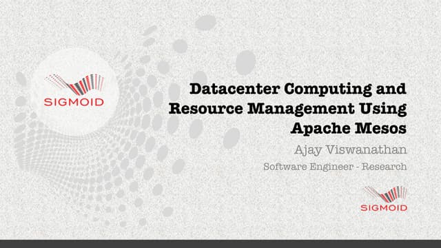 Datacenter Computing and Resource Management Using Apache Mesos