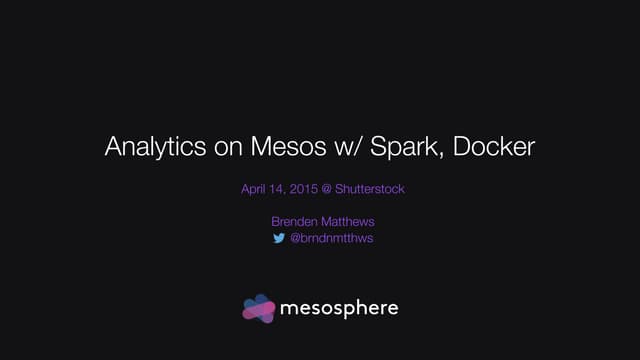 Mesos meetup @ shutterstock