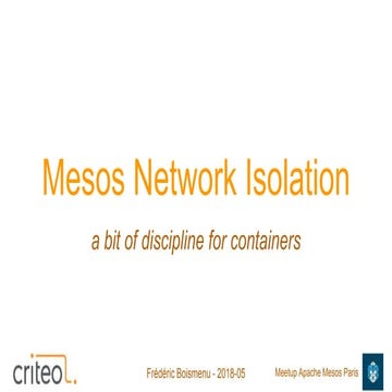 Mesos network isolation at Criteo