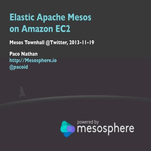 Elastic Apache Mesos on Amazon EC2