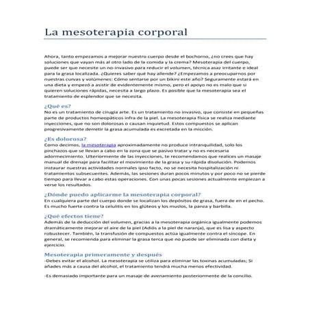 MESOTERAPIA DIAPOSITIVA.pptx............... | PPTX