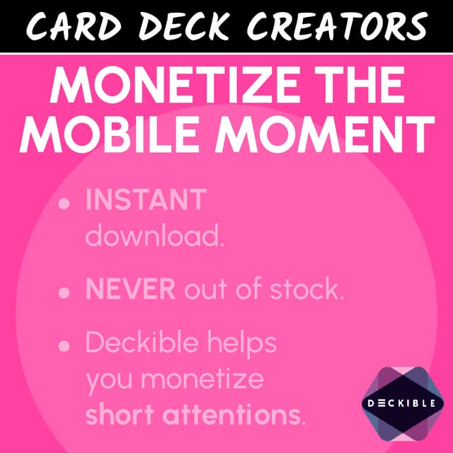 Card Deck Creators - Values for Creating A Digital Card Deck on Deckible