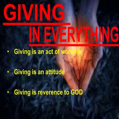 Message 8.9.13 on giving | PPTX