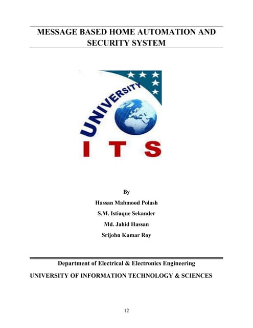 Message based home automation  & security system