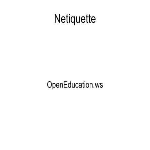 Message board netiquette